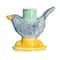 Hello Honey® 6" Yellow & Blue Chirpy Elegance Stoneware Taper Candle Holder